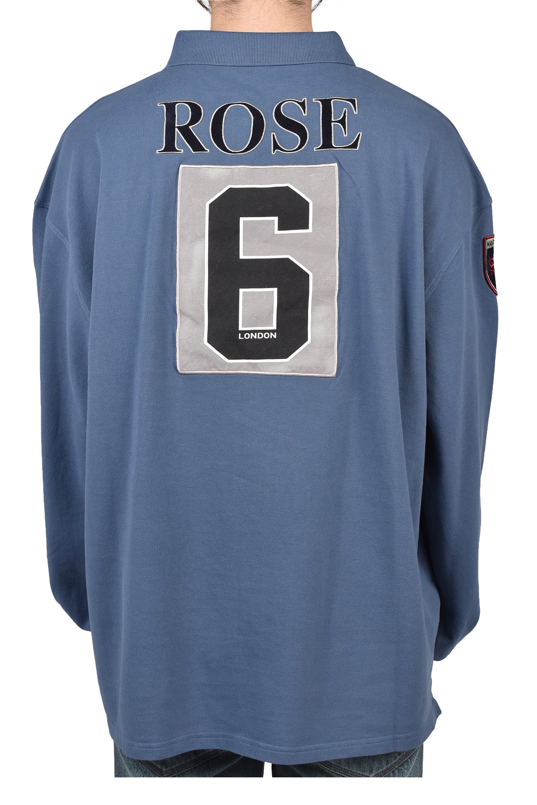 L/S POLO / BLU NVY WASHED BLU