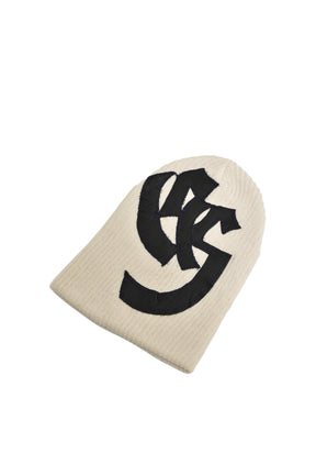 OG  LOGO BEANIE / WHT BLK