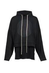 CROPPED HOODIE OVERLAPPED (EXCLUSIVE) / WASHED BLK