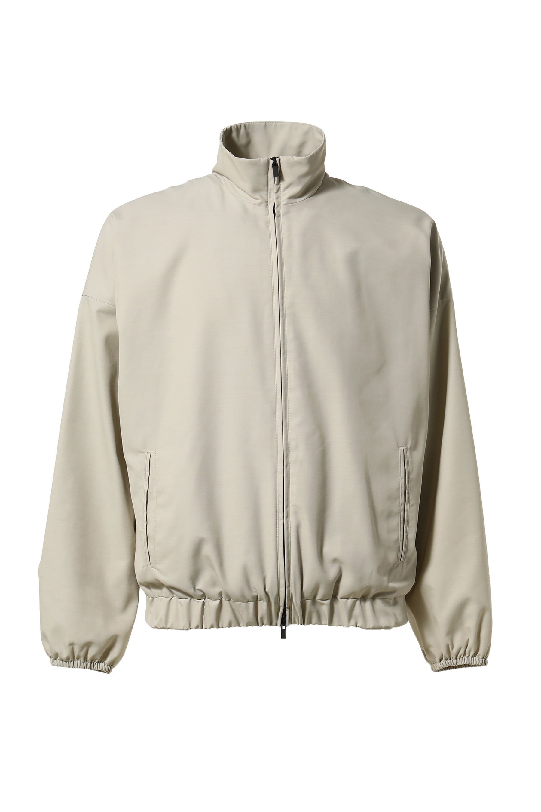 FEAR OF GOD THE ETERNAL COLLECTION ETERNAL WOOL NYLON TRACK JACKET / CEMENT