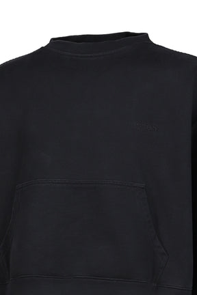 ATHLETIC LOGO HOODIE / BLK
