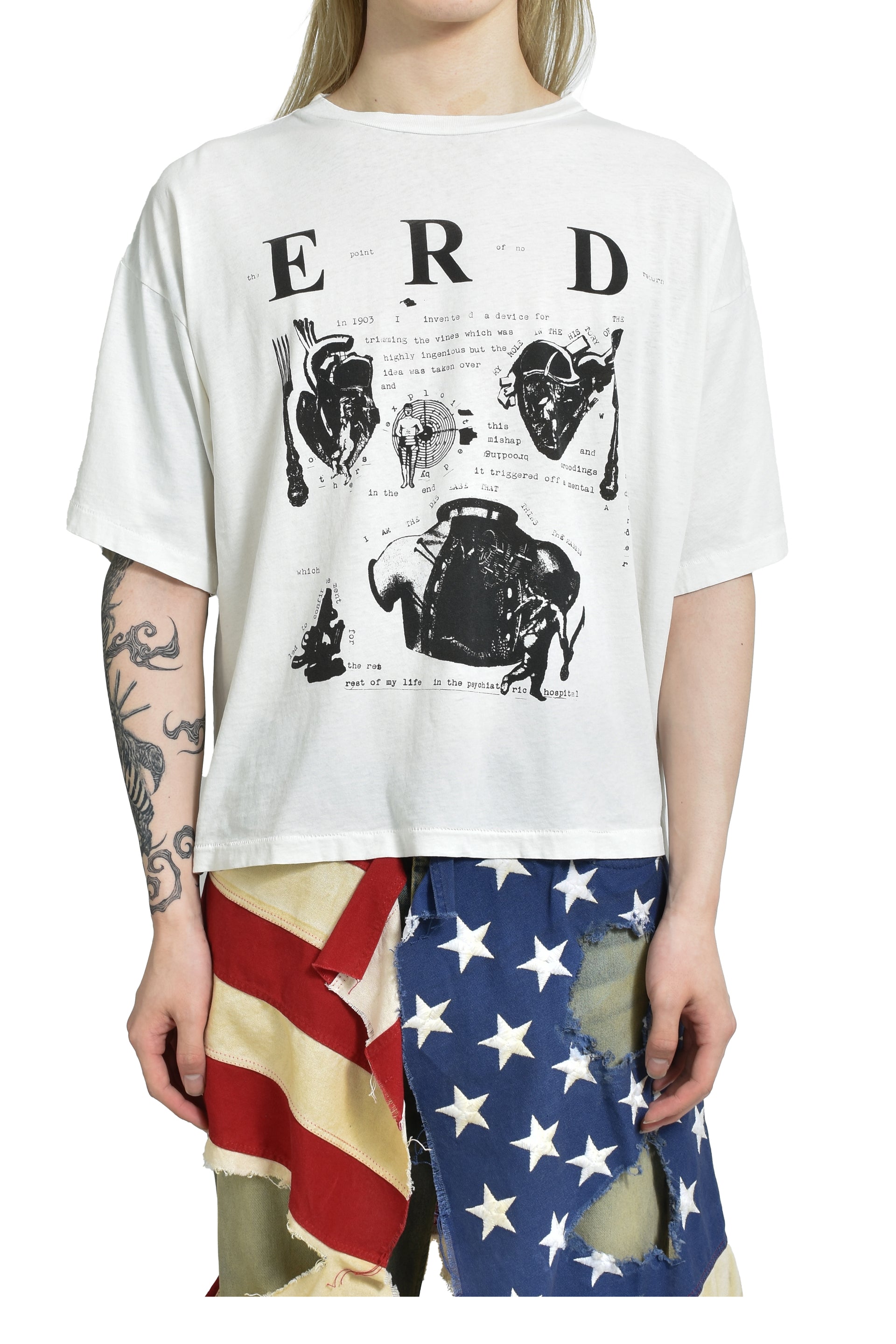 ENFANTS RICHES DÉPRIMÉS MY ROLE IN THE WAR T-SHIRT / FADED WHT