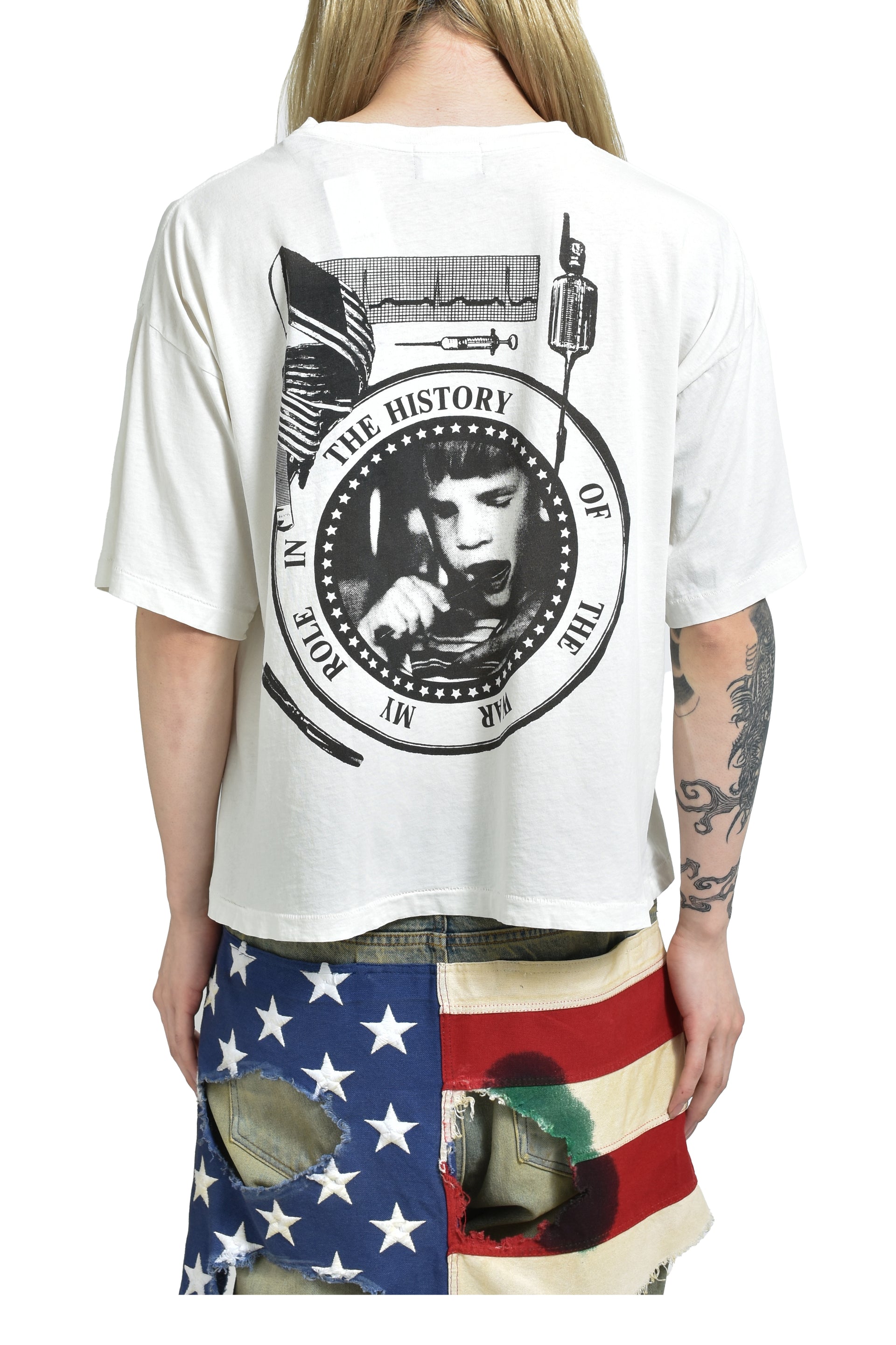 ENFANTS RICHES DÉPRIMÉS MY ROLE IN THE WAR T-SHIRT / FADED WHT