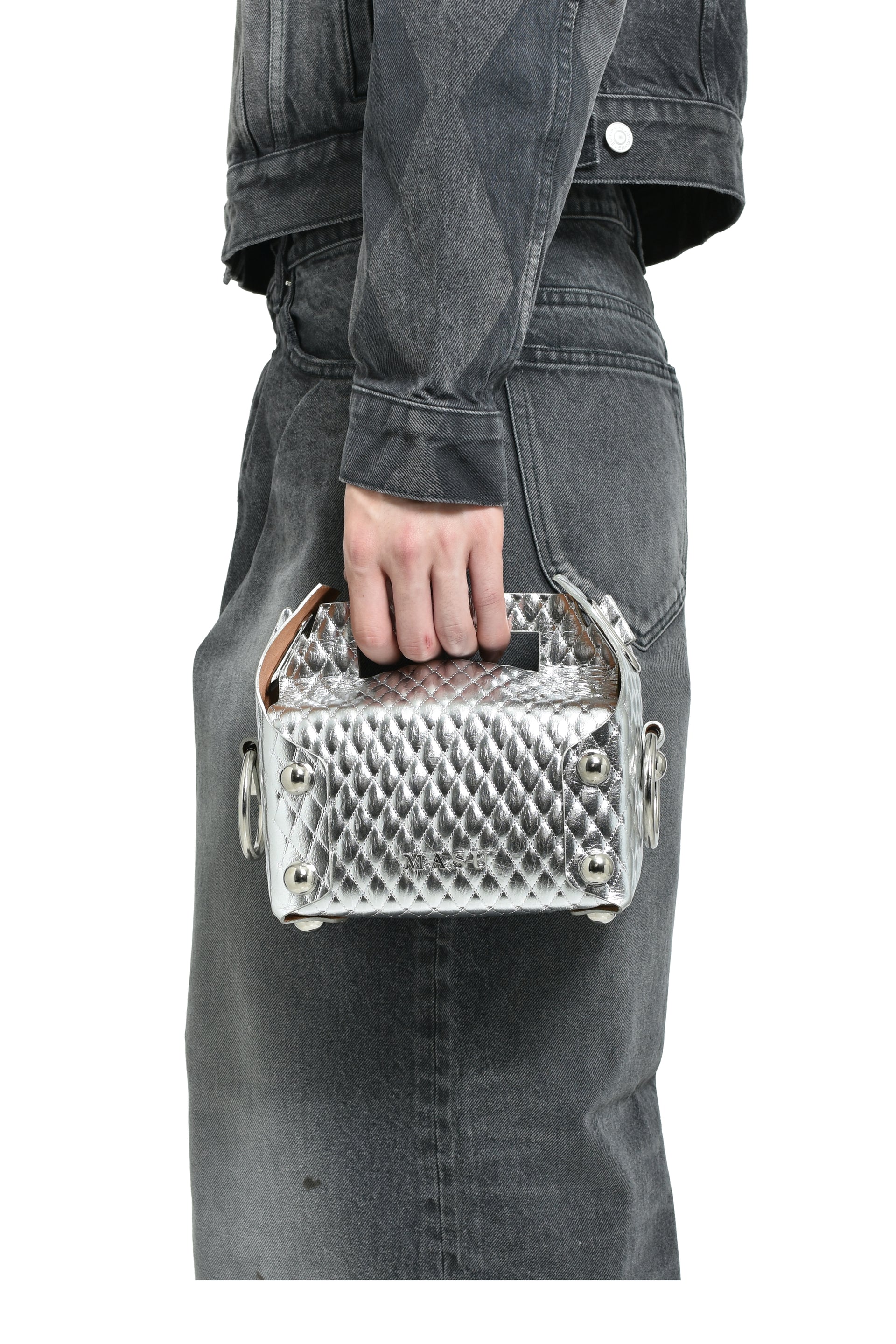 LEATHER CAKE BAG / SIL