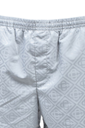 MONOGRAM JACQUARD SWIM SHORTS / GRY