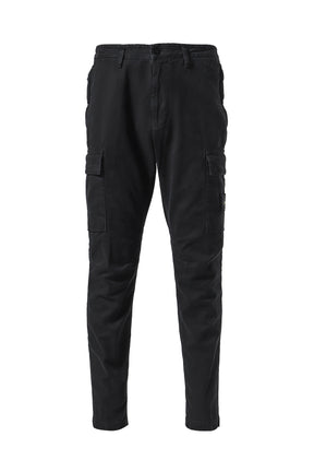 PANAMA COTTON CARGO PANTS / BLK