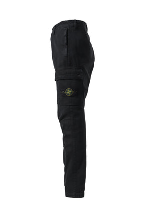 PANAMA COTTON CARGO PANTS / BLK