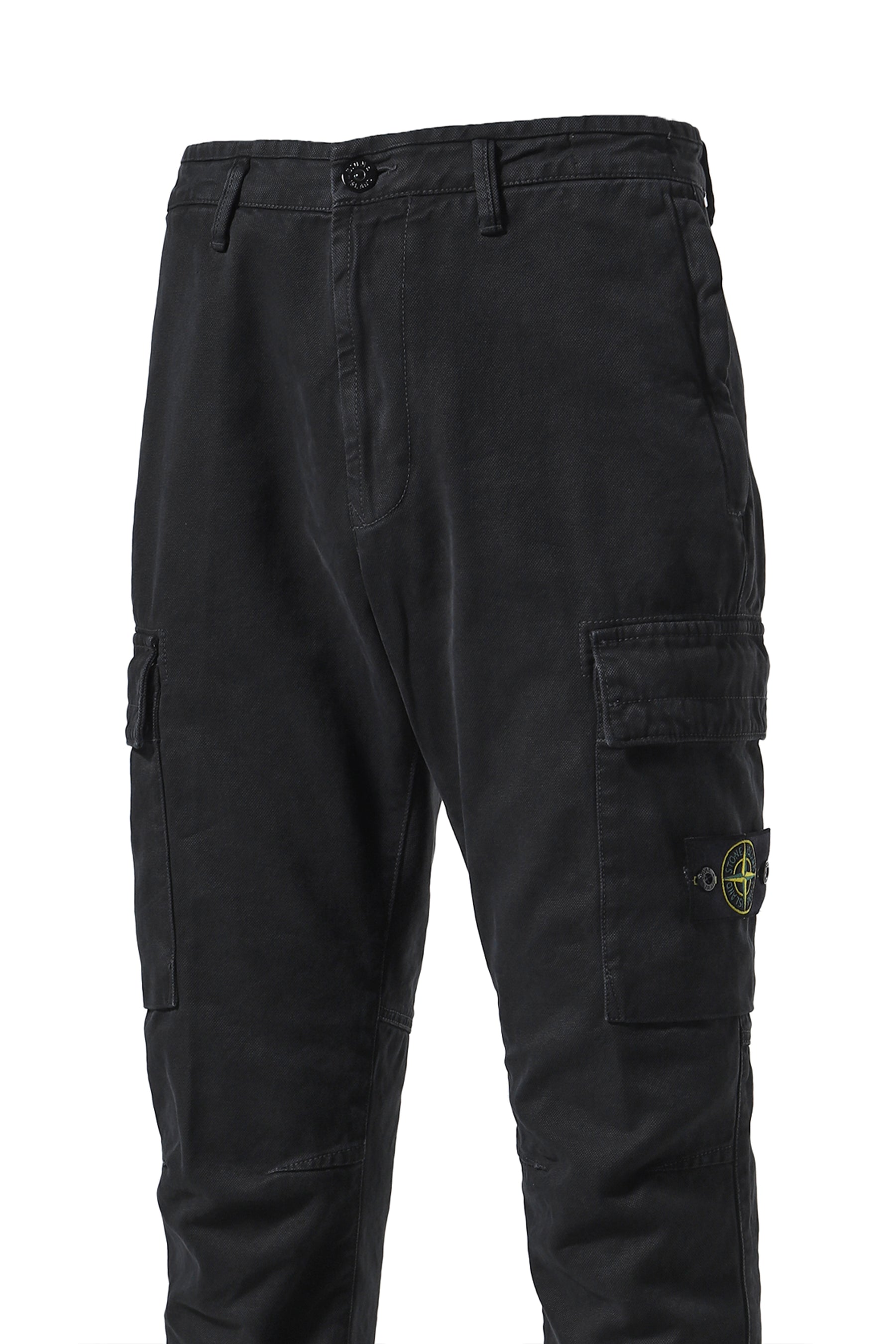 PANAMA COTTON CARGO PANTS / BLK