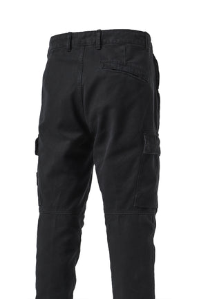 PANAMA COTTON CARGO PANTS / BLK