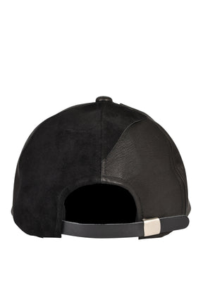 UNFORMED LEATHER CAP / BLK
