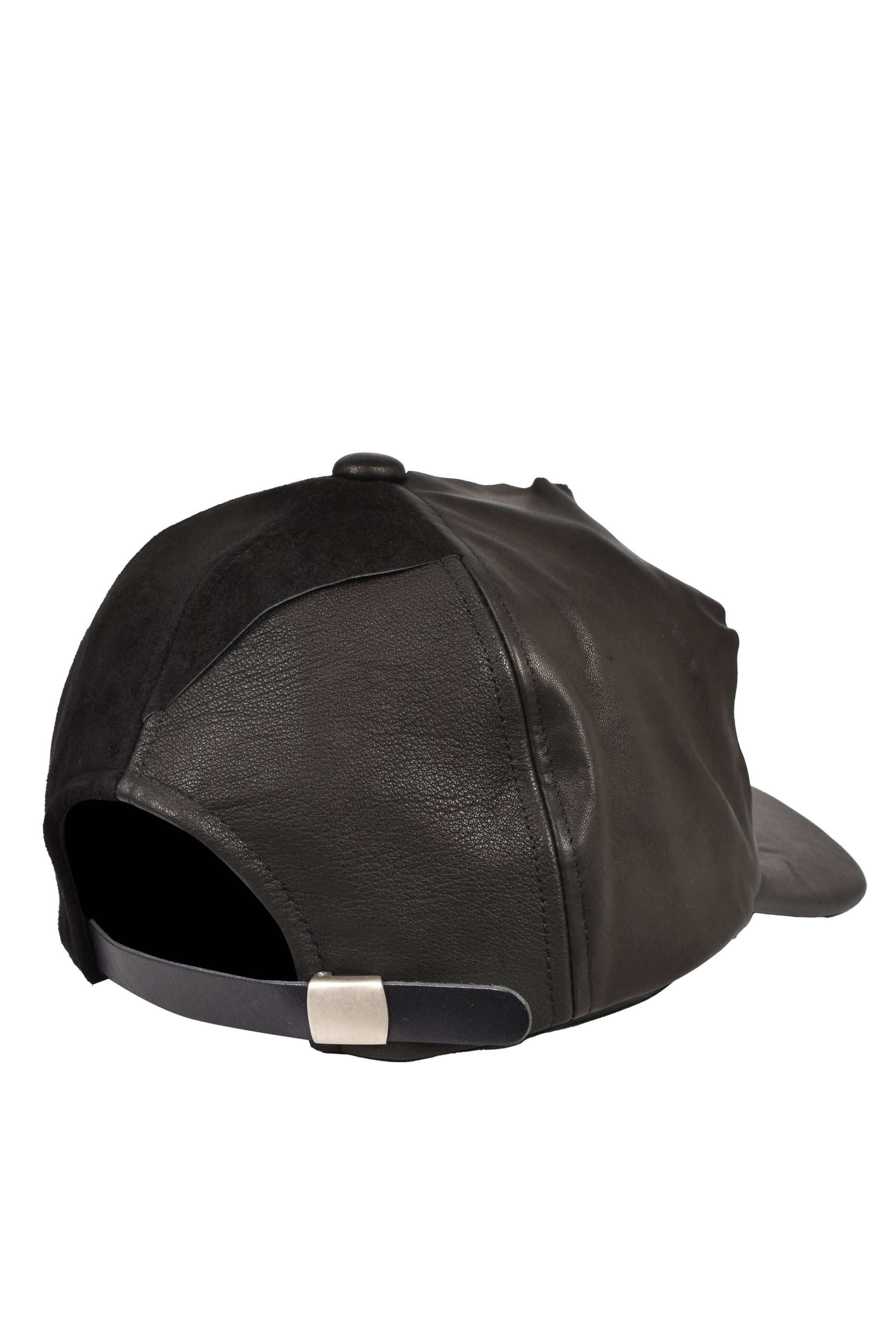 UNFORMED LEATHER CAP / BLK