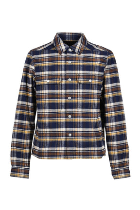 CROPPED OUTERSHIRT / GASOLINE PLAID