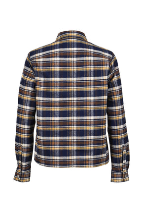 CROPPED OUTERSHIRT / GASOLINE PLAID