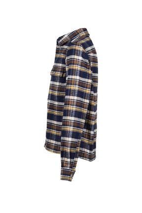 CROPPED OUTERSHIRT / GASOLINE PLAID