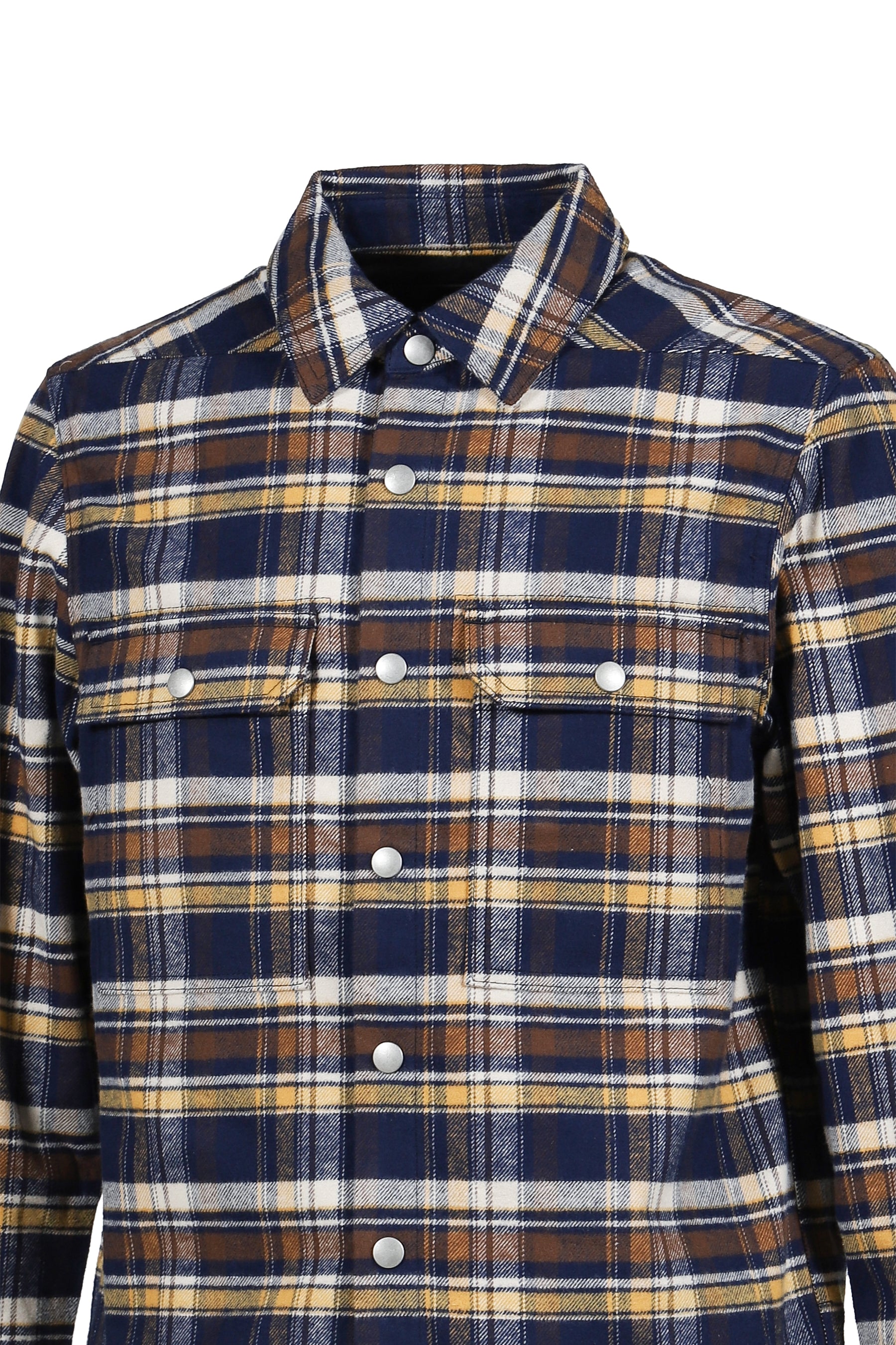 CROPPED OUTERSHIRT / GASOLINE PLAID