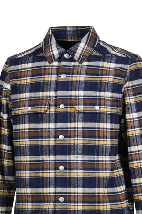 CROPPED OUTERSHIRT / GASOLINE PLAID
