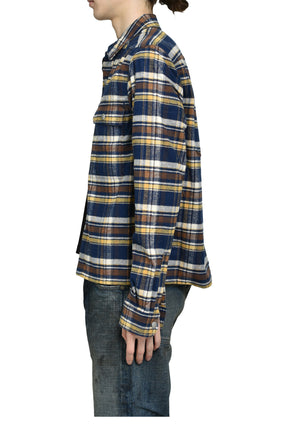 CROPPED OUTERSHIRT / GASOLINE PLAID