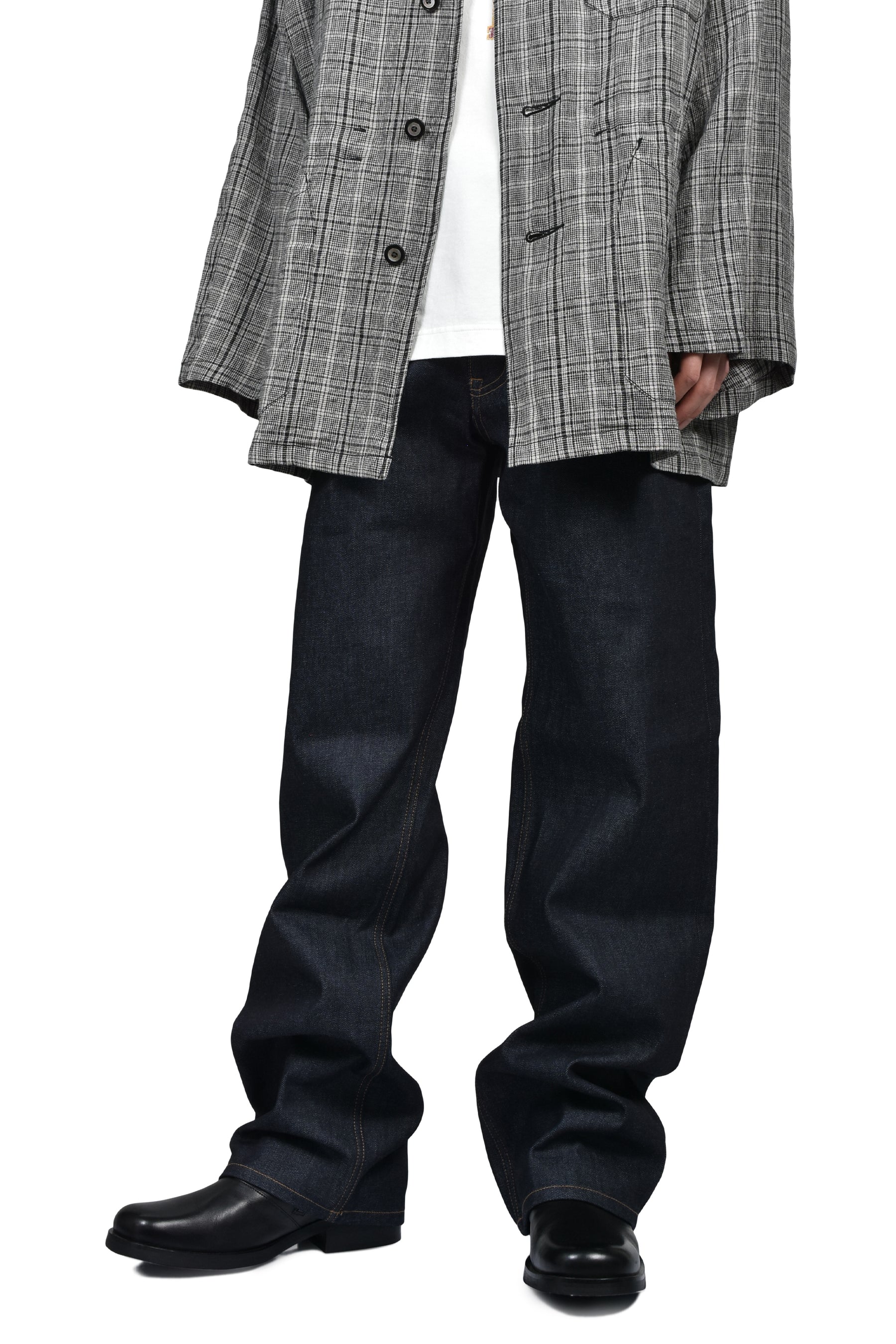 "STRAIGHT" RIGID DENIM PANTS / IND