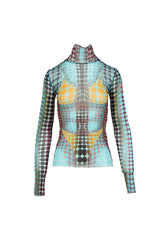 Jean Paul Gaultier RE-EDITION : HIGH NECK WITH LONG SLEEVES / BLU/PUR/YEL