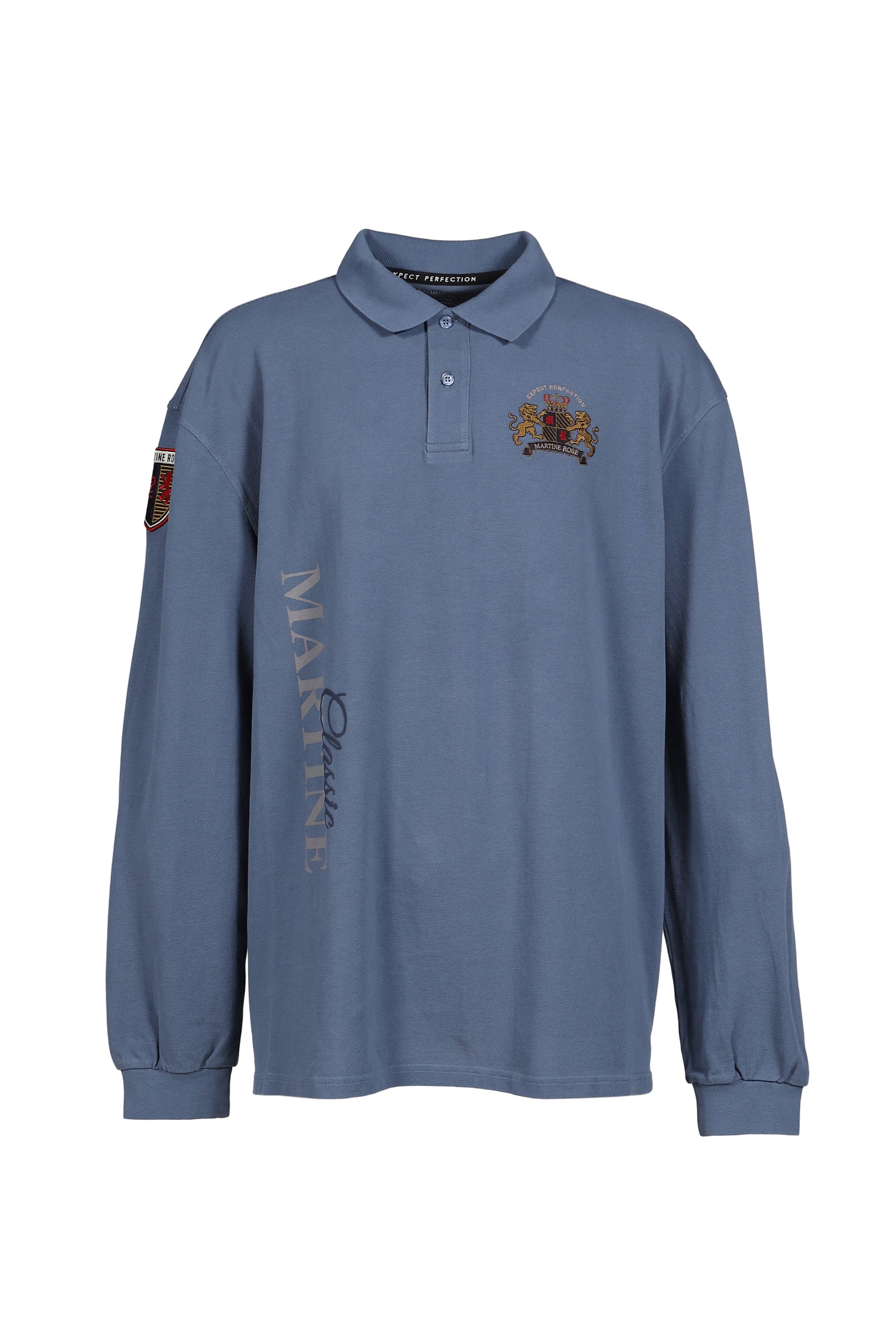 L/S POLO / BLU NVY WASHED BLU