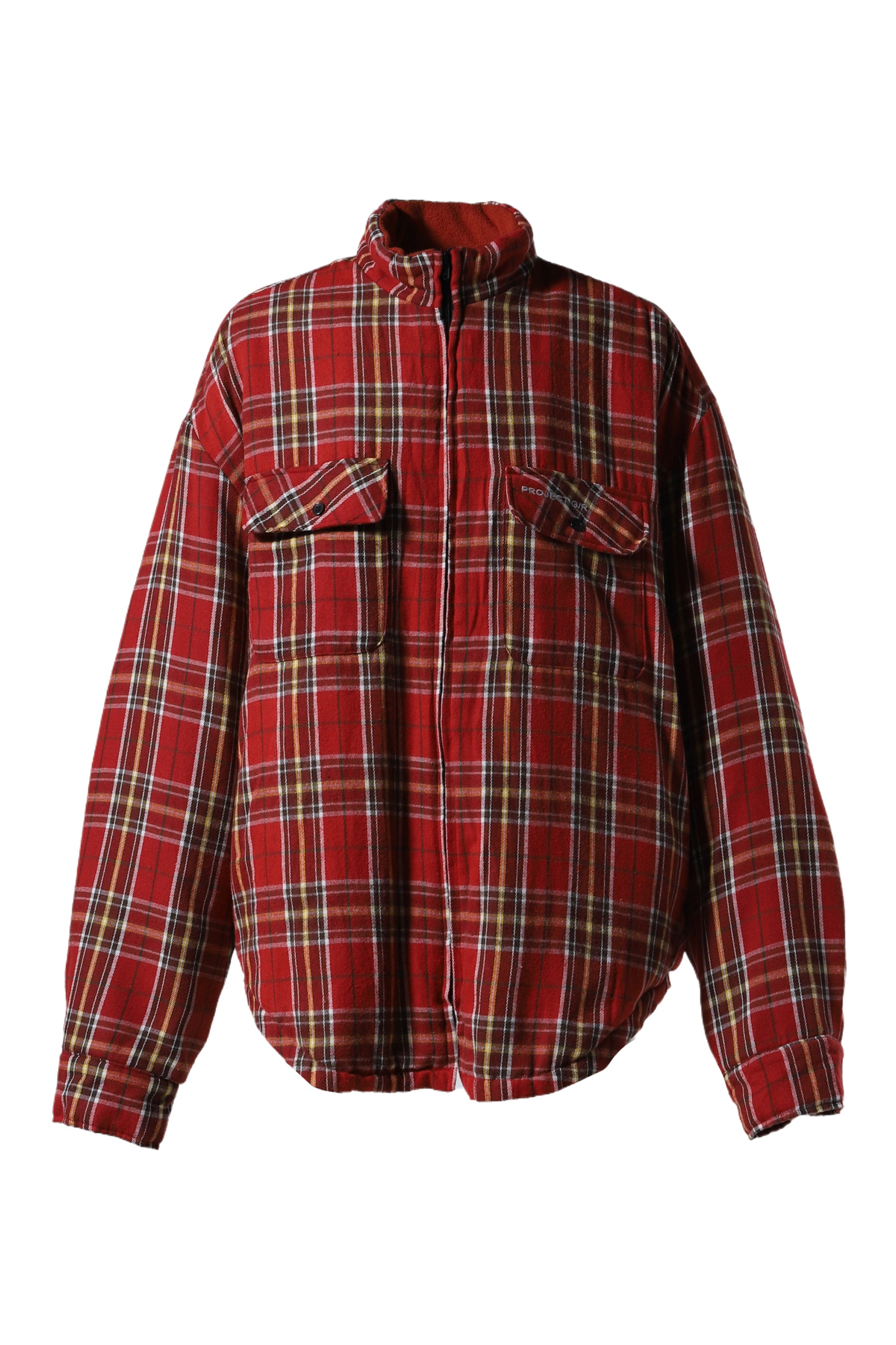 PADDED CHECK SHIRTS JACKET / RED