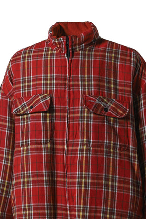 PADDED CHECK SHIRTS JACKET / RED