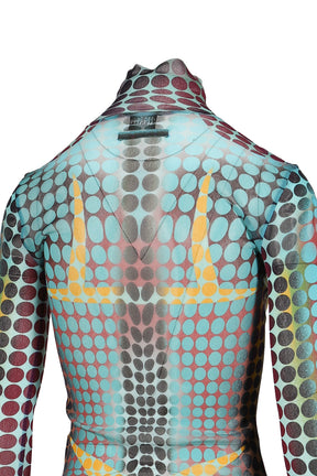 Jean Paul Gaultier RE-EDITION : HIGH NECK WITH LONG SLEEVES / BLU/PUR/YEL