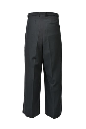 MASU AGED CANVAS WIDE TROUSERS / BLK EBONY