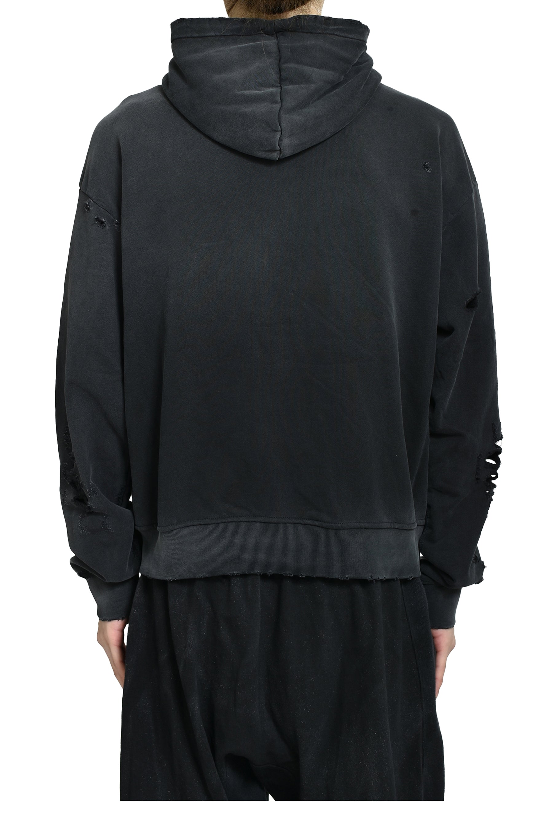 ELLIOTT ZIP UP HOODIE / WASHED BLK