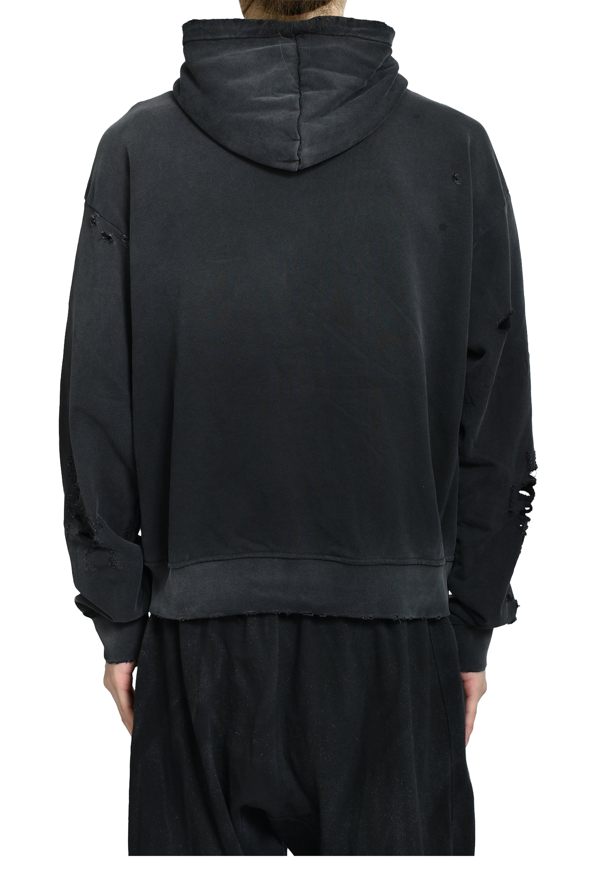ELLIOTT ZIP UP HOODIE / WASHED BLK