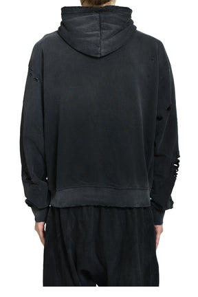 ELLIOTT ZIP UP HOODIE / WASHED BLK