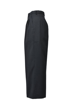 MASU AGED CANVAS WIDE TROUSERS / BLK EBONY