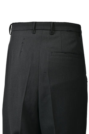 MASU AGED CANVAS WIDE TROUSERS / BLK EBONY