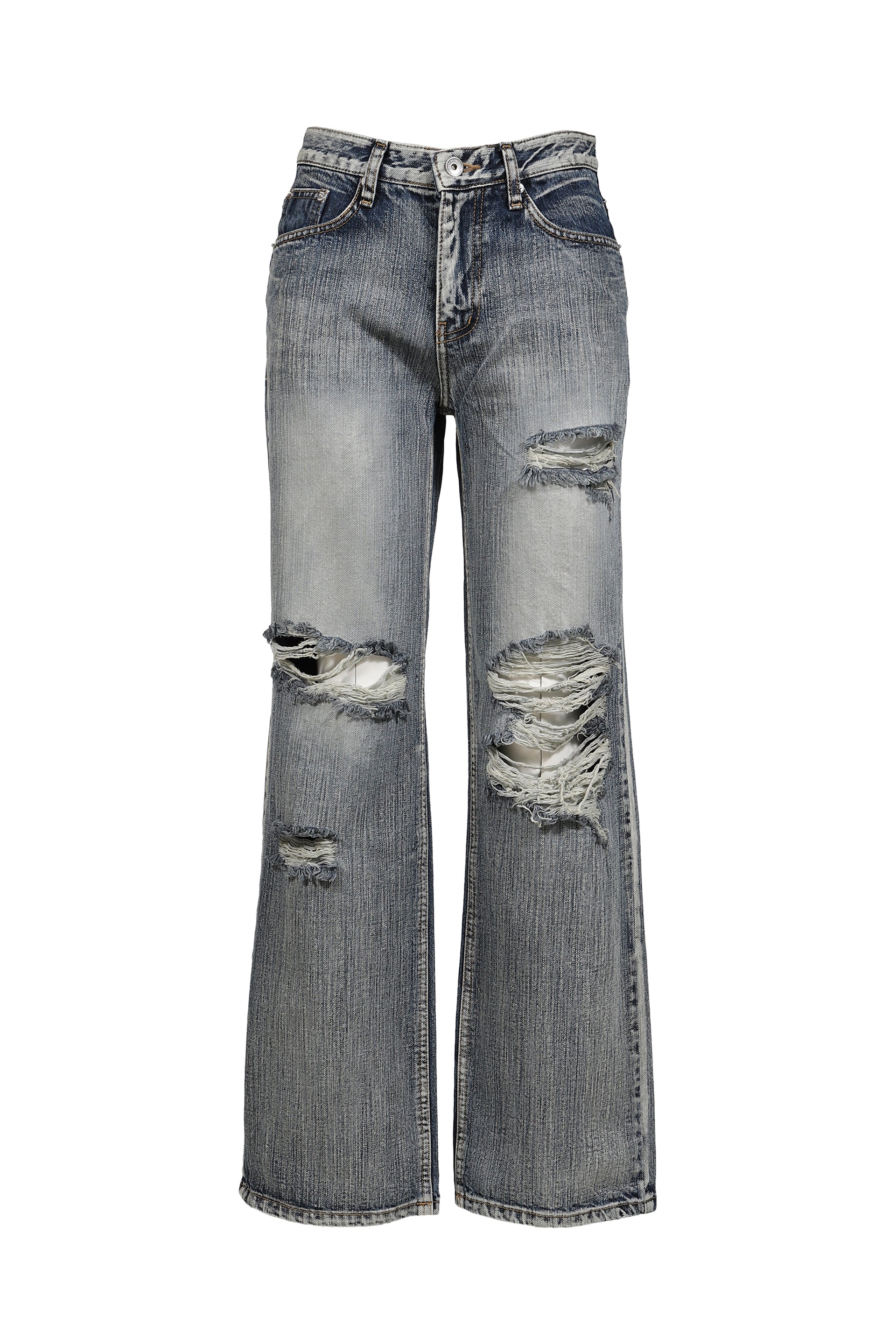 HIGHLIGHT DAMAGE WIDE PANTS / BLU