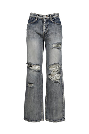 HIGHLIGHT DAMAGE WIDE PANTS / BLU