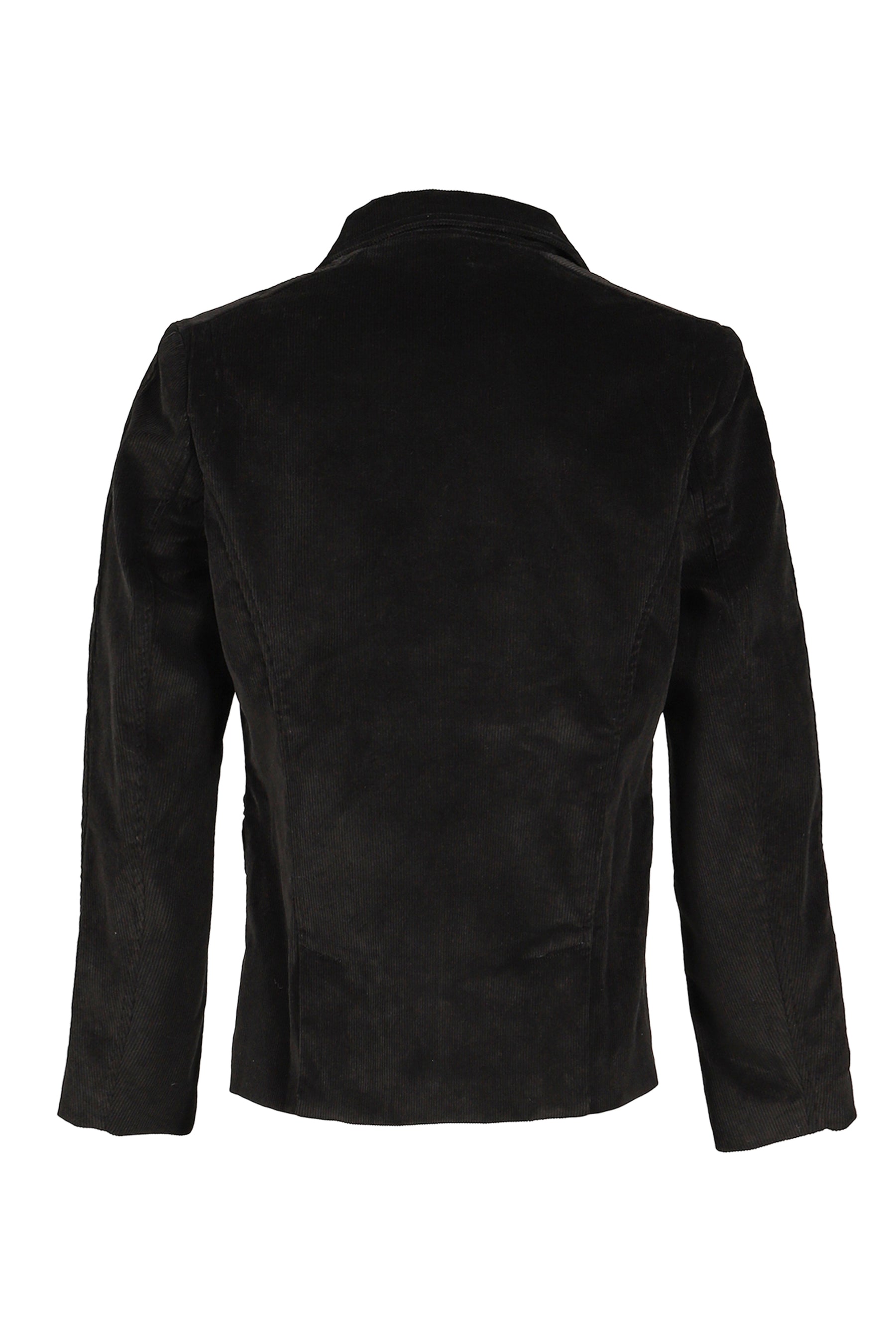 CORD HIDDEN BUTTON BLACK SUIT / BLACK
