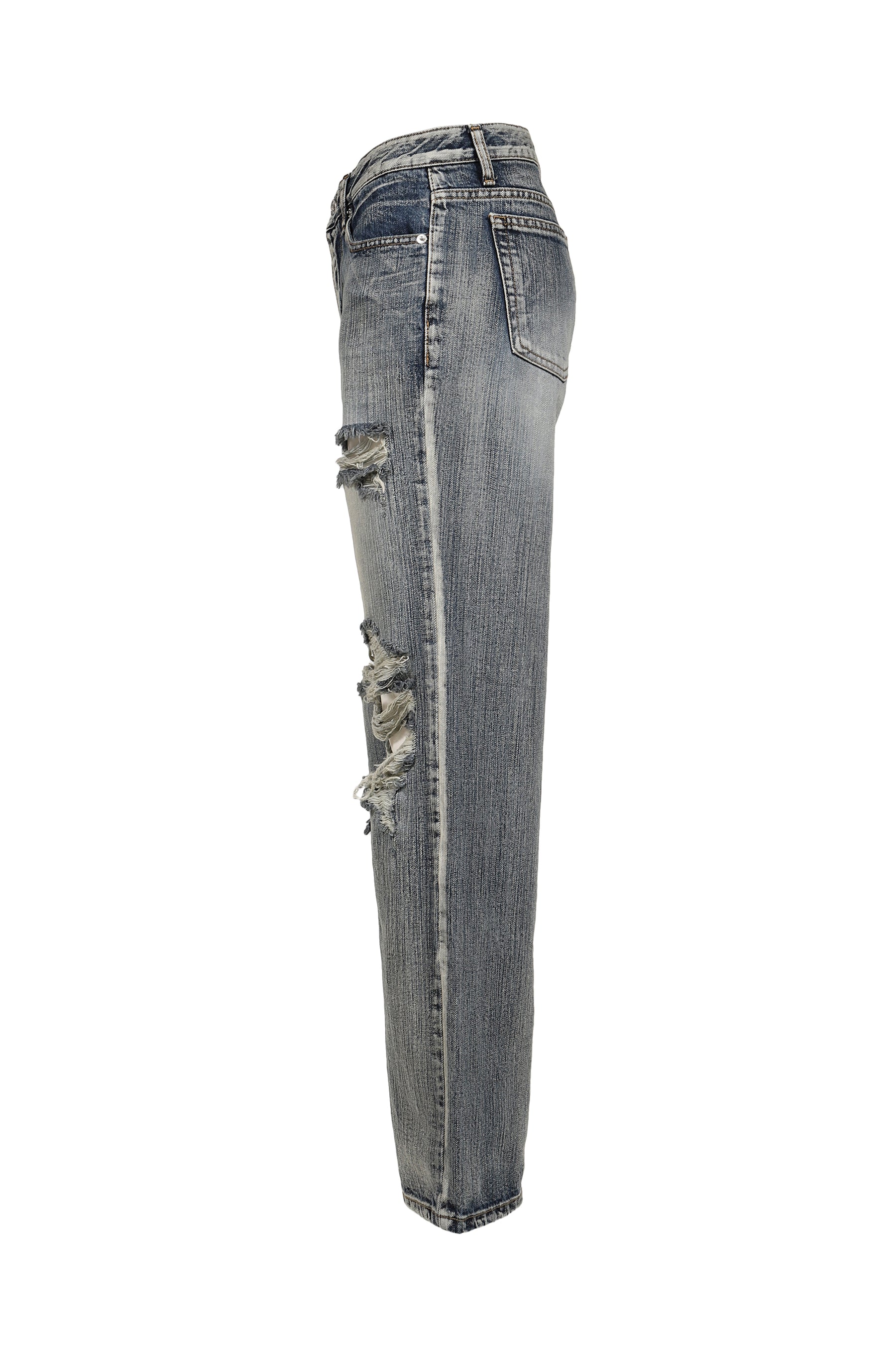 HIGHLIGHT DAMAGE WIDE PANTS / BLU