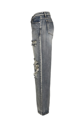 HIGHLIGHT DAMAGE WIDE PANTS / BLU