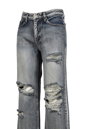 HIGHLIGHT DAMAGE WIDE PANTS / BLU