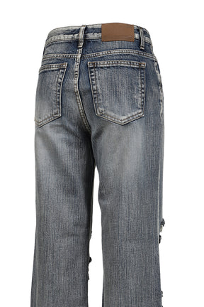 HIGHLIGHT DAMAGE WIDE PANTS / BLU