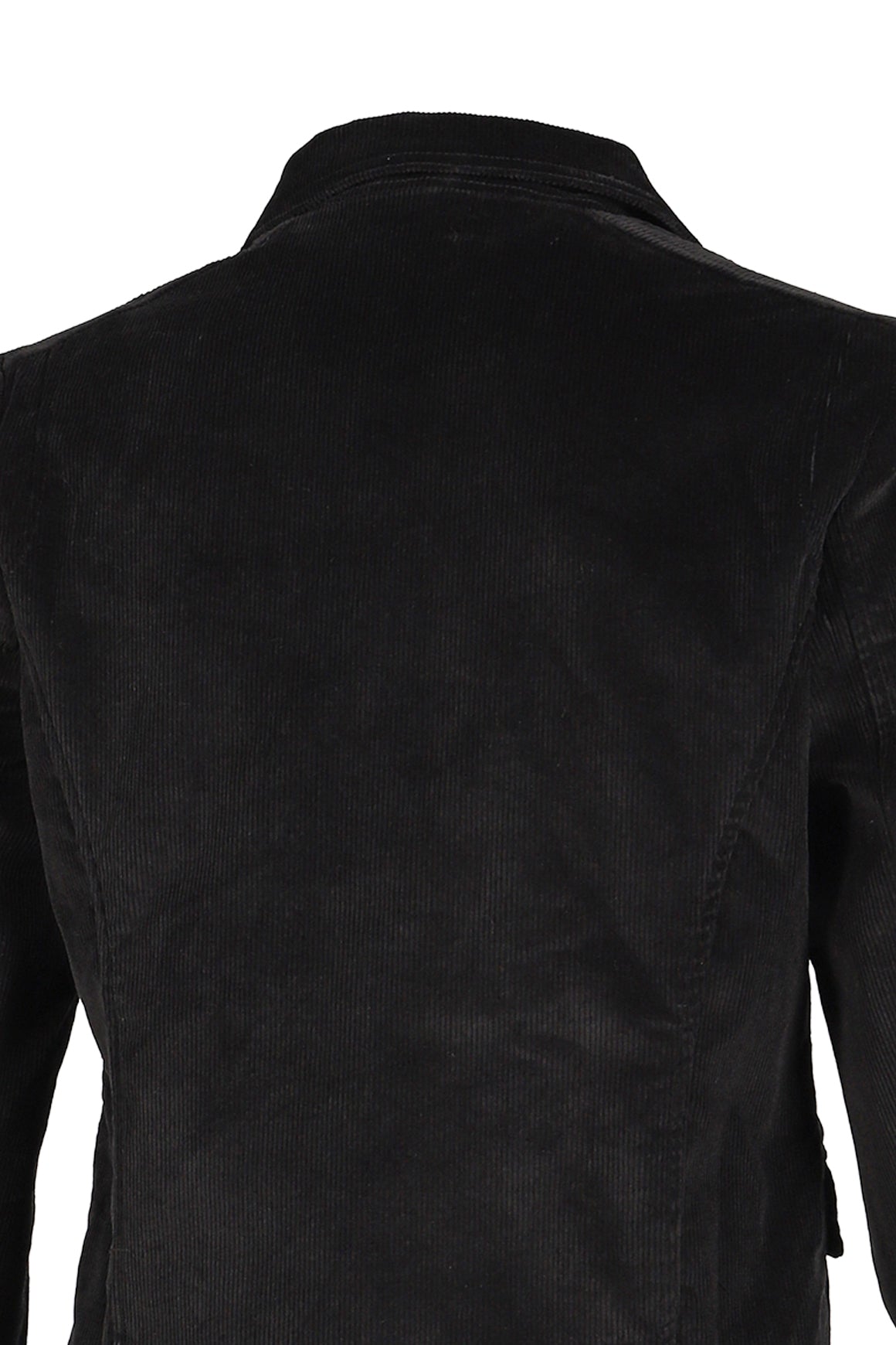 CORD HIDDEN BUTTON BLACK SUIT / BLACK