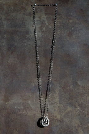 NECKLACE FOUR RINGS / SIL