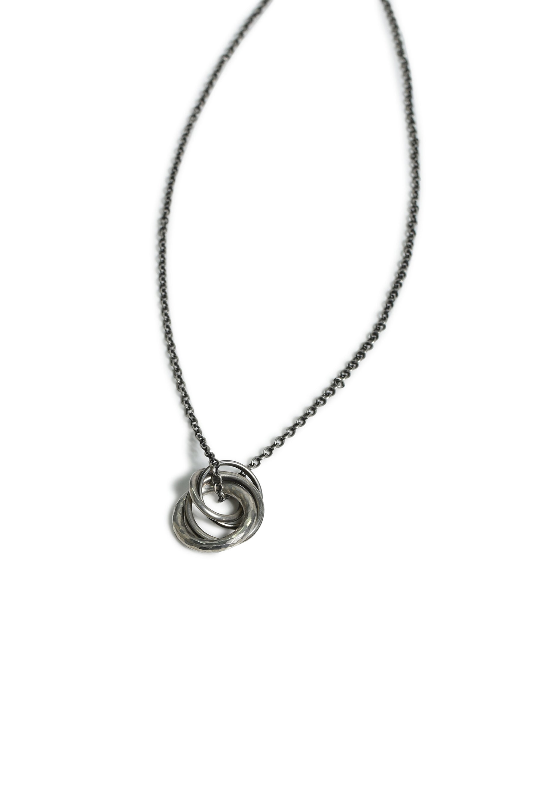 NECKLACE FOUR RINGS / SIL