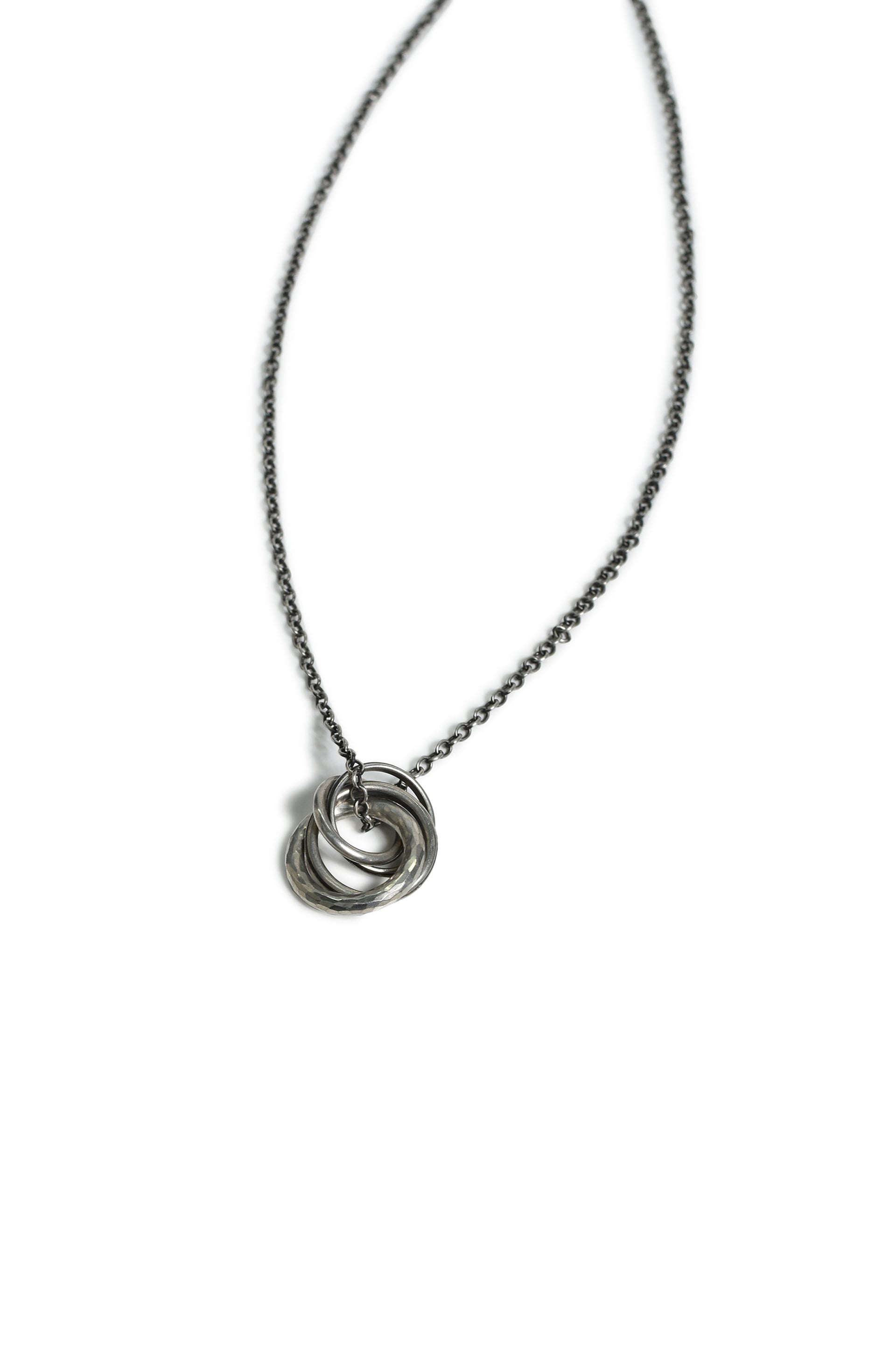 NECKLACE FOUR RINGS / SIL