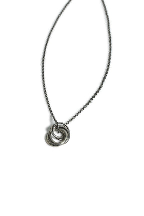 NECKLACE FOUR RINGS / SIL