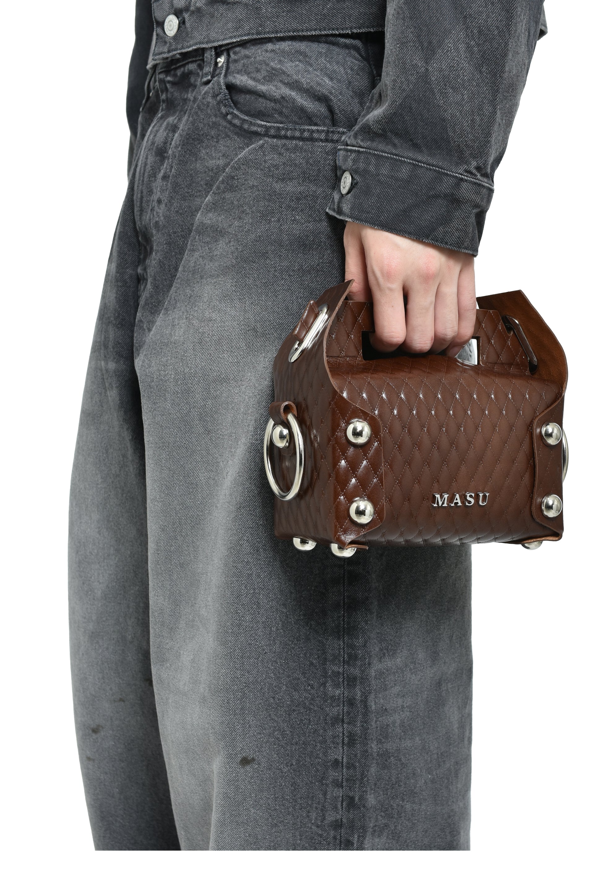 LEATHER CAKE BAG / BRW