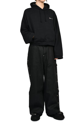 ATHLETIC LOGO HOODIE / BLK