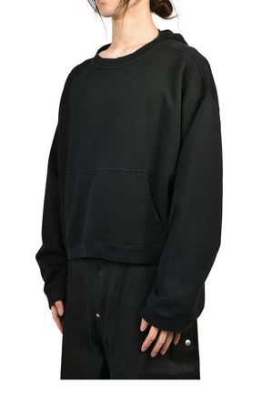 ATHLETIC LOGO HOODIE / BLK
