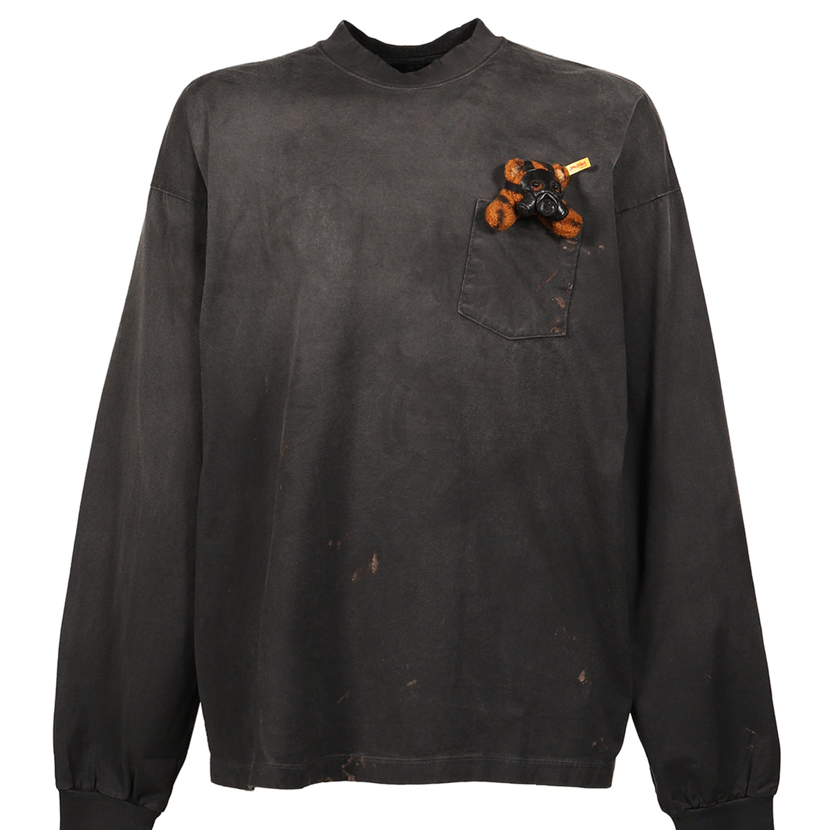 doublet ダブレット FW26 GAS MASK BEAR LONG SLEEVE T-SHIRT / BLK