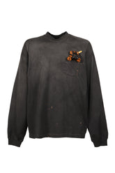 GAS MASK BEAR LONG SLEEVE T-SHIRT / BLK